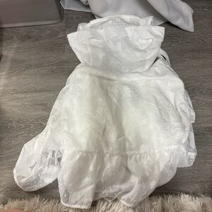 SHEIN White Floral Textured Dress